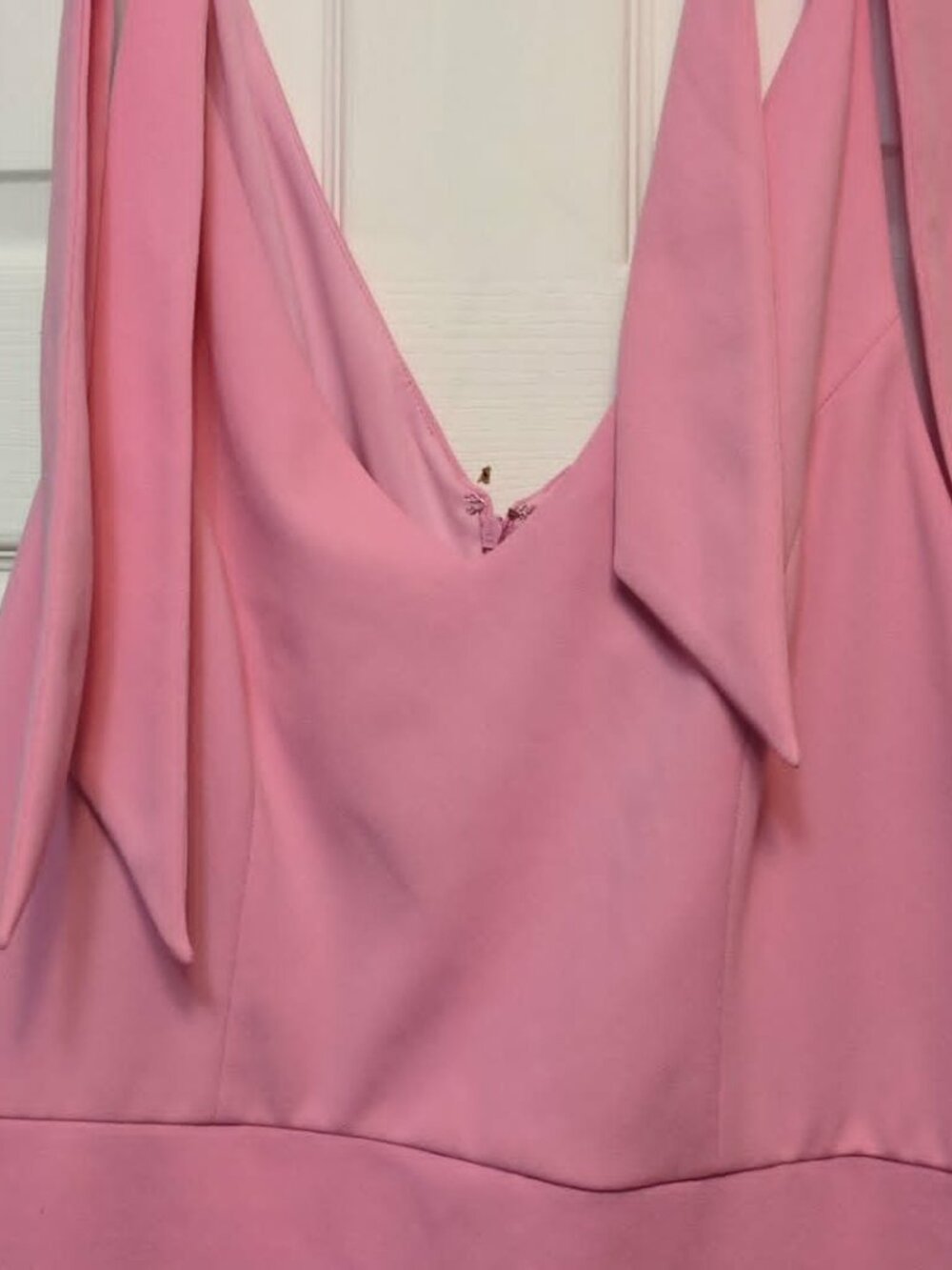 BCBGeneration Pink Tie Sleeve Minidress Size 14 New Adjustable Bow Knot Halter - Picture 3 of 8